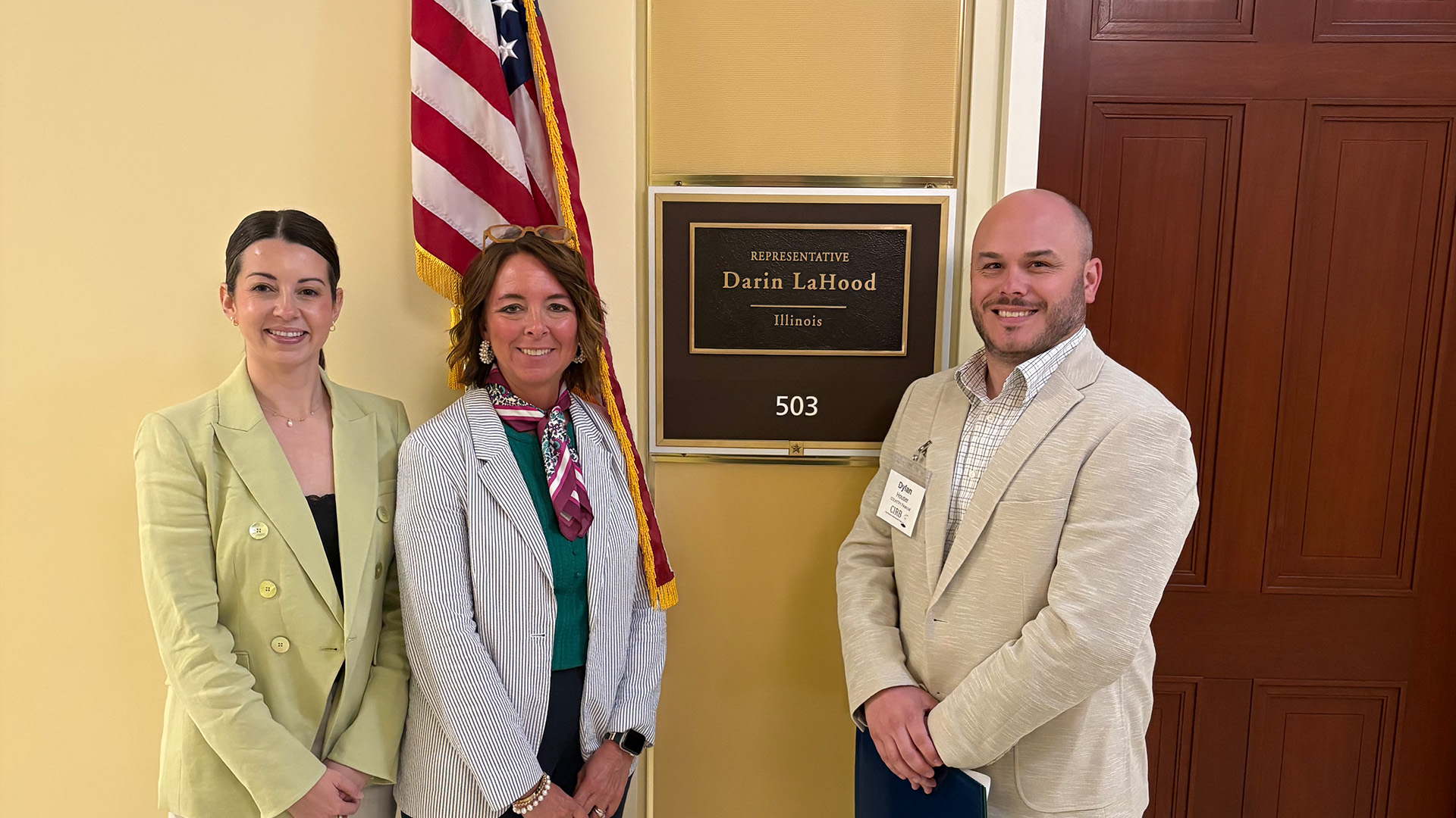 Image of Audrey Carls congressional visits on Capitol Hill, advocating for continued support of crop insurance