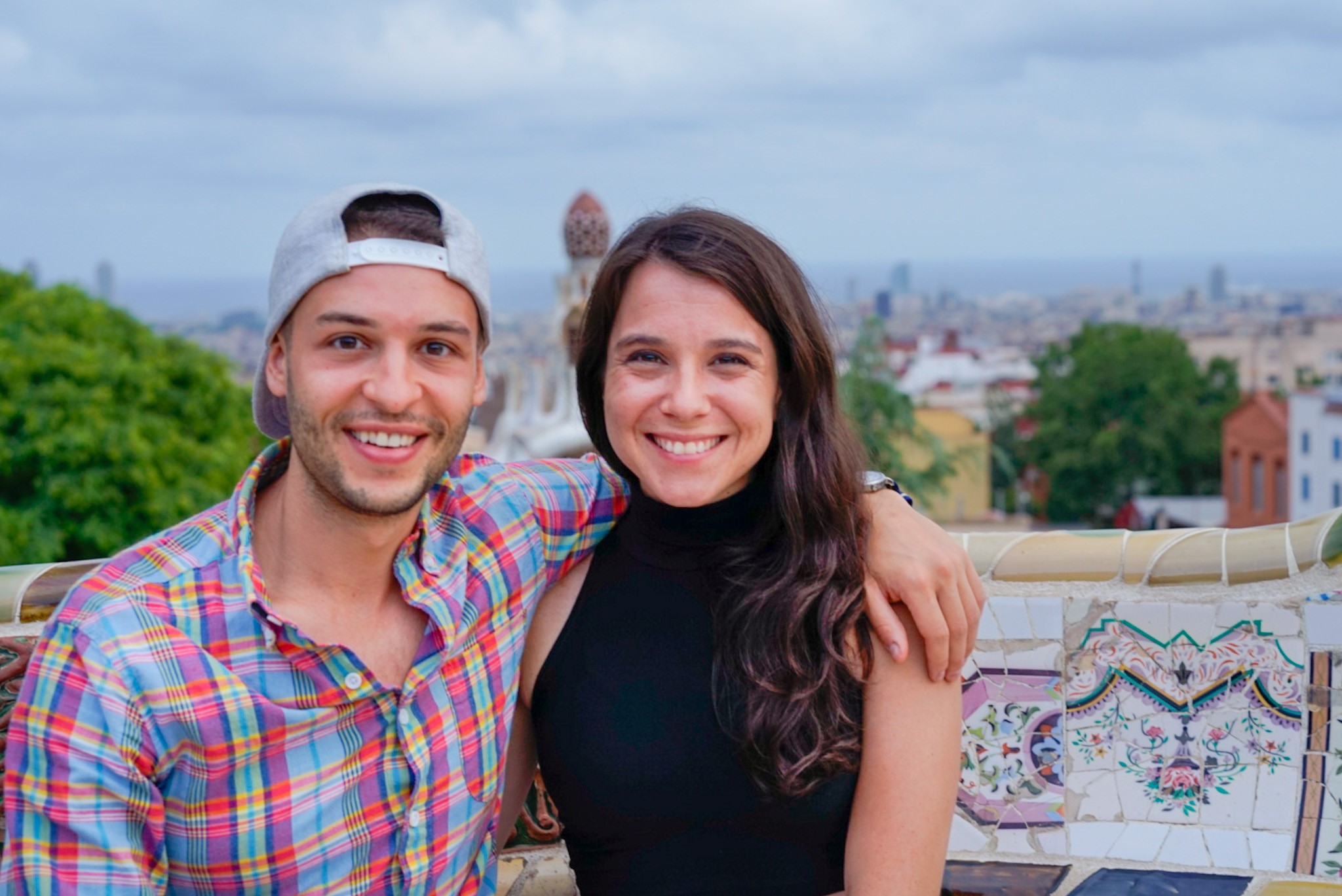 Stephen and his partner in Barcelona